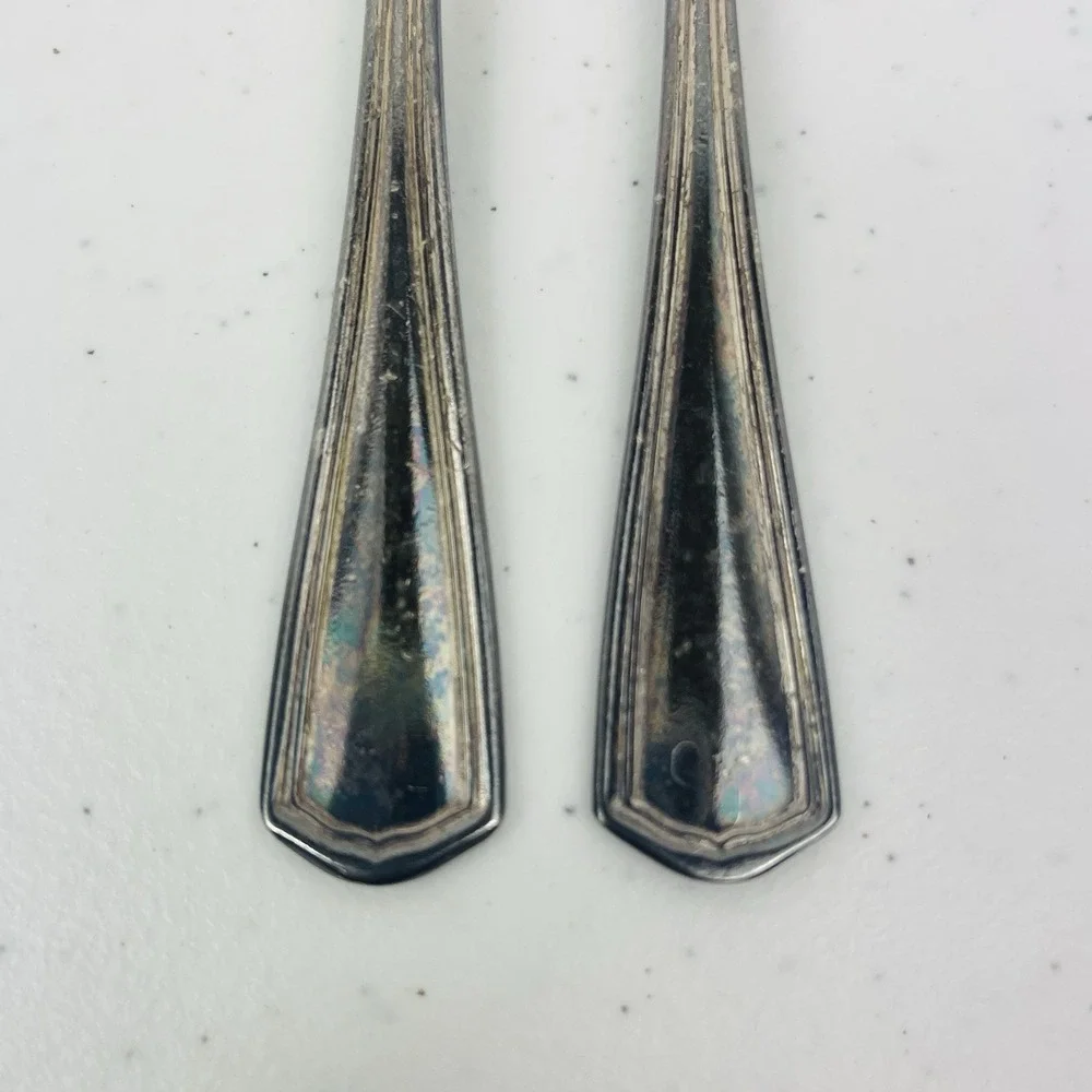 Vintage Oneida Hotel Silver Plate Set of 2 Salad Forks Flatware